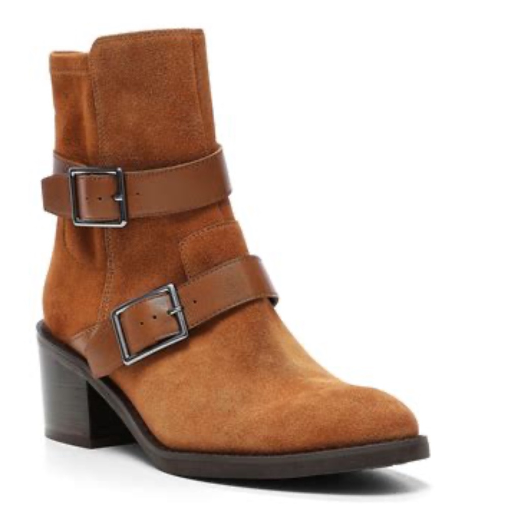 Donald J Pliner Darby in Suede Saddle Size 10  Brand New never out of  Box